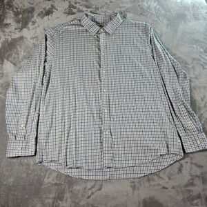Faherty Brand Mens XXL Plaid Button Down Long‎ Sleeve Casual Shirt Cotton Blend